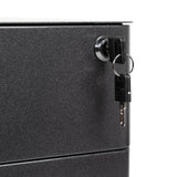 Flash Furniture Contemporary Black 3-Drawer Filing Cabinet, Commercial Grade Metal Construction, Lockable with Rolling Casters, Ergonomic Mobile Design