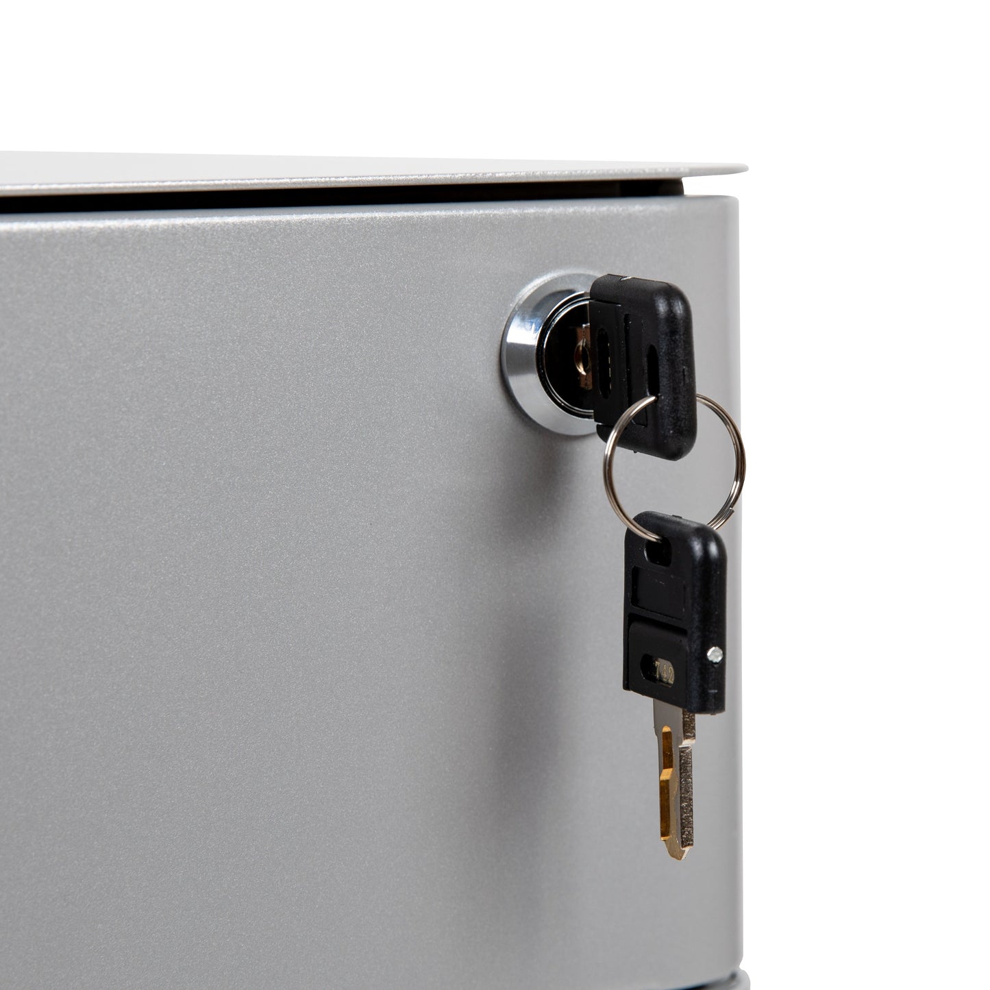 Flash Furniture Contemporary Gray 3-Drawer Filing Cabinet, Commercial Grade Metal Construction, Lockable, Ergonomic Mobile Design