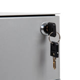 Flash Furniture Contemporary Gray 3-Drawer Filing Cabinet, Commercial Grade Metal Construction, Lockable, Ergonomic Mobile Design
