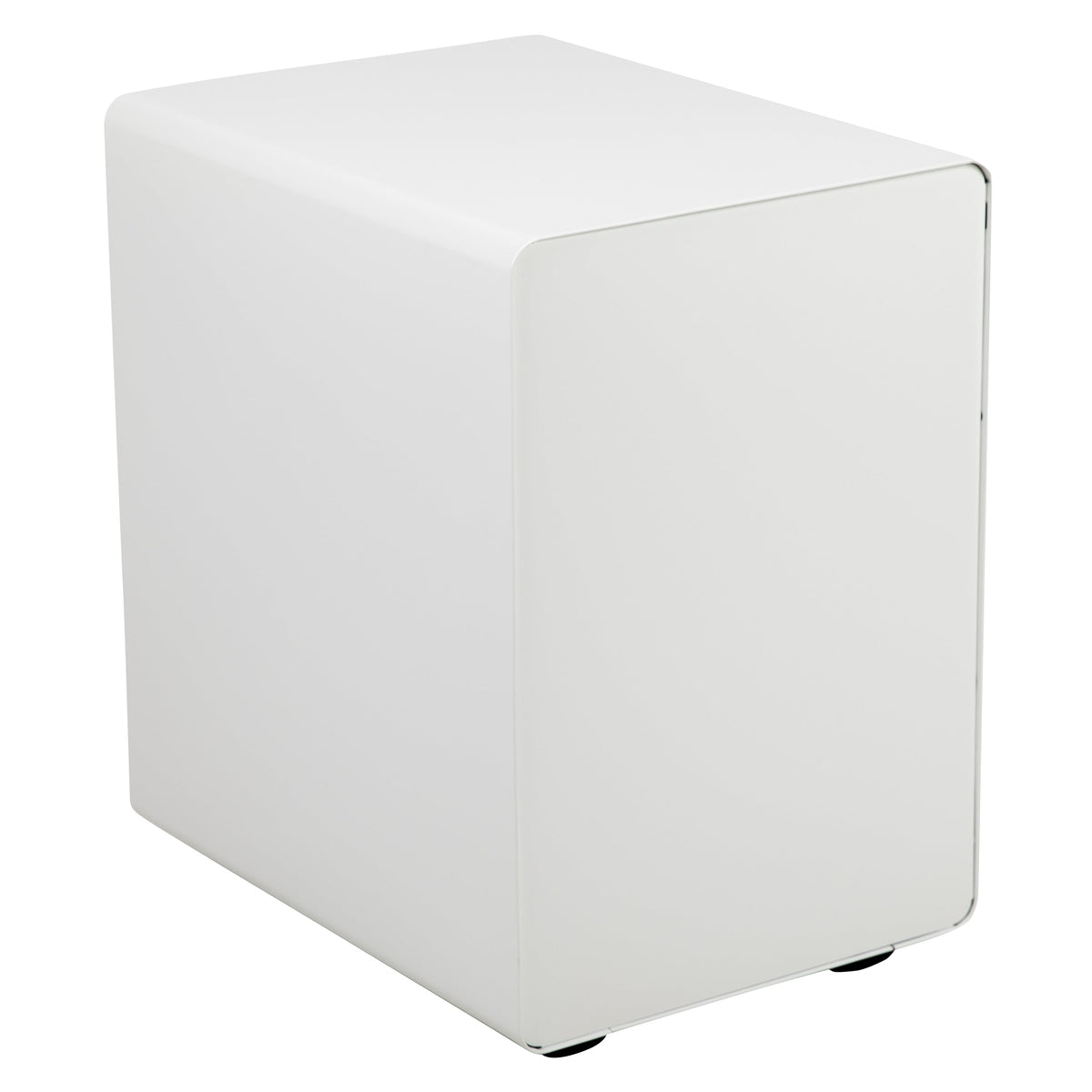 Flash Furniture Modern White 3-Drawer Filing Cabinet - Ergonomic Mobile Design, Lockable, Commercial Grade, Metal Construction, Rolling, 16x24x21 Inches