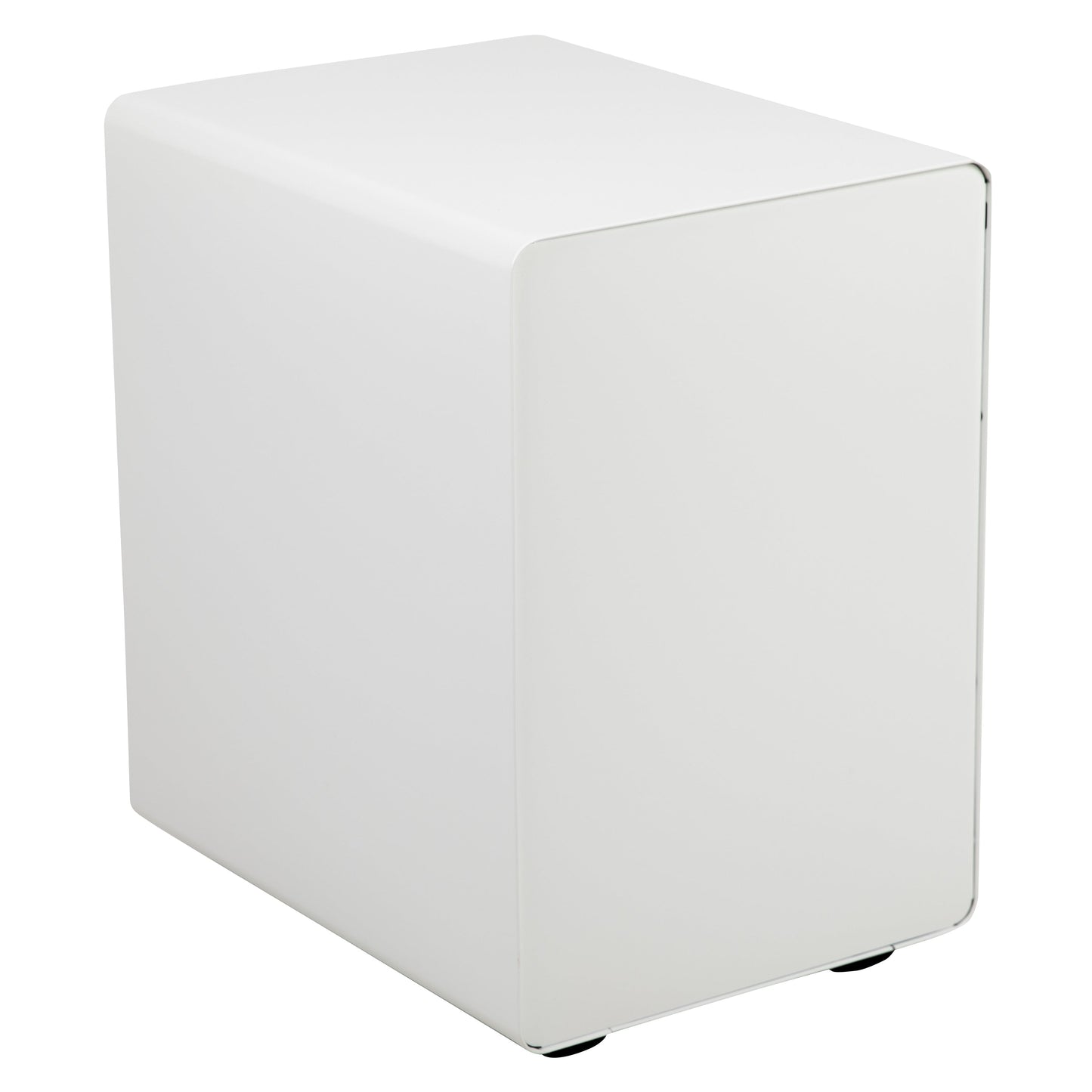Flash Furniture Modern White 3-Drawer Filing Cabinet - Ergonomic Mobile Design, Lockable, Commercial Grade, Metal Construction, Rolling, 16x24x21 Inches