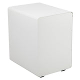 Flash Furniture Modern White 3-Drawer Filing Cabinet - Ergonomic Mobile Design, Lockable, Commercial Grade, Metal Construction, Rolling, 16x24x21 Inches