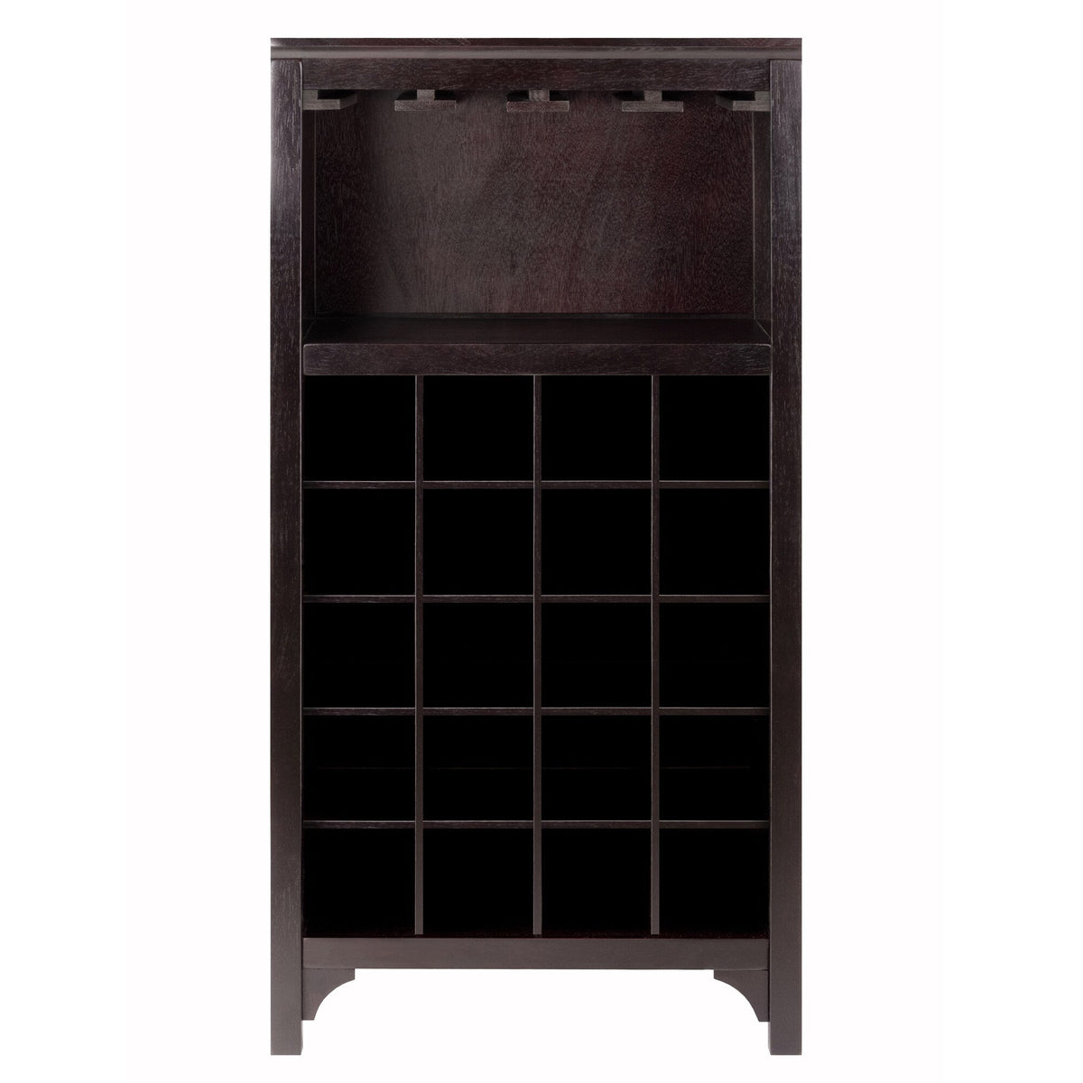 Winsome Wood 20-Bottle Espresso Wood Wine Cabinet