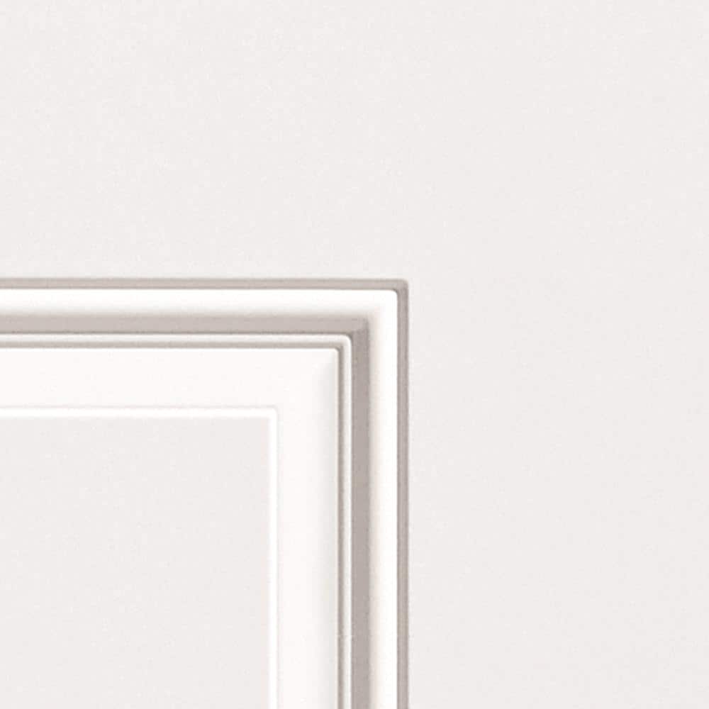 Masonite 30-in x 80-in Steel Half Lite Left-Hand Inswing Primed Prehung Single Front Door with Brickmould, Insulating Core, Blinds Between Glass