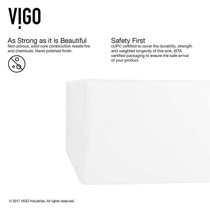 VIGO Dianthus Handmade Matte Stone Square Vessel Bathroom Sink in Matte White