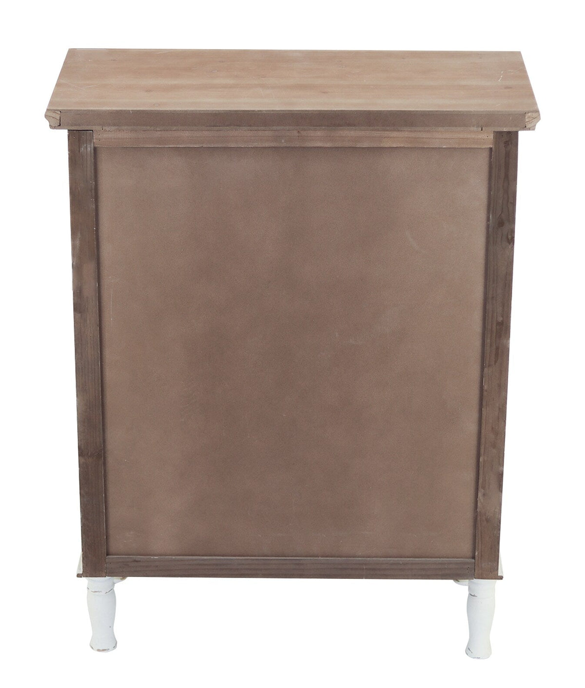 Parisloft White Country Wood Media Cabinet