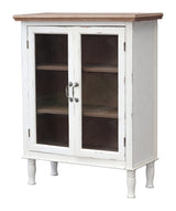 Parisloft White Country Wood Media Cabinet