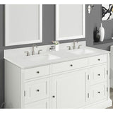 61 in. W x 22 in. D x 0.75 in. H Quartz Vanity Top in Carrara White with White Basin