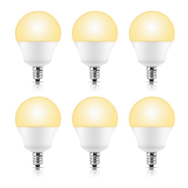 YANSUN 60-Watt Equivalent G14 6-Watt Dimmable E12 Candelabra Base LED Light Bulb in Daylight White 5000K (6-Pack)