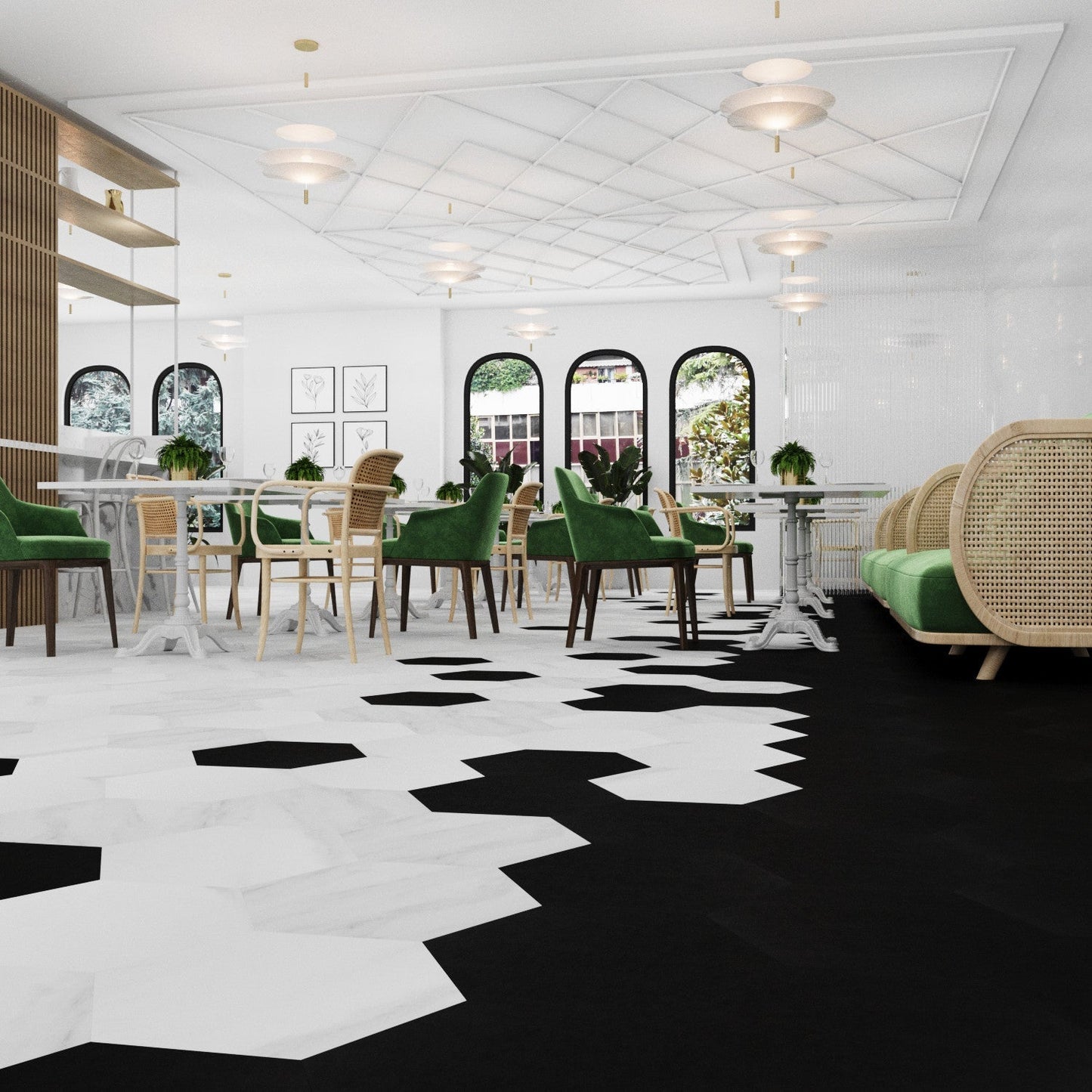 Lucida USA MosaiCore Blanco Ibiza 9-in x 9-in Waterproof Luxury Flooring (12.25-sq ft)