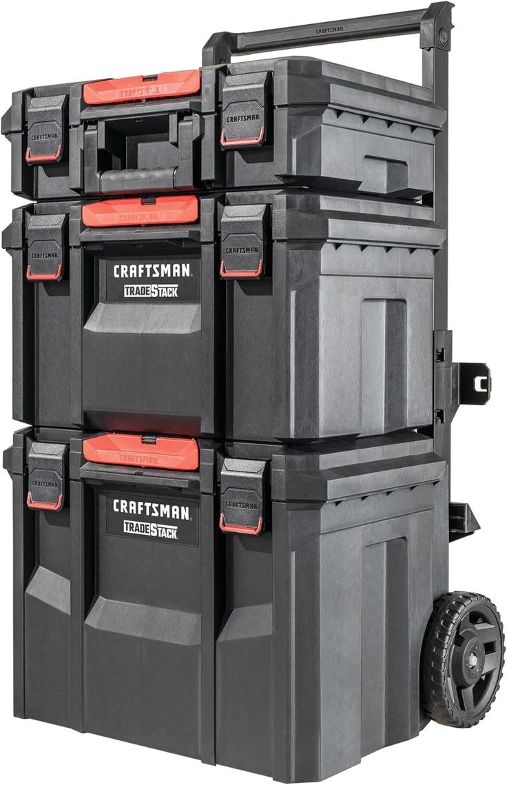 CRAFTSMAN TRADESTACK System 22.5-in Black Structural Foam Lockable Tool Box