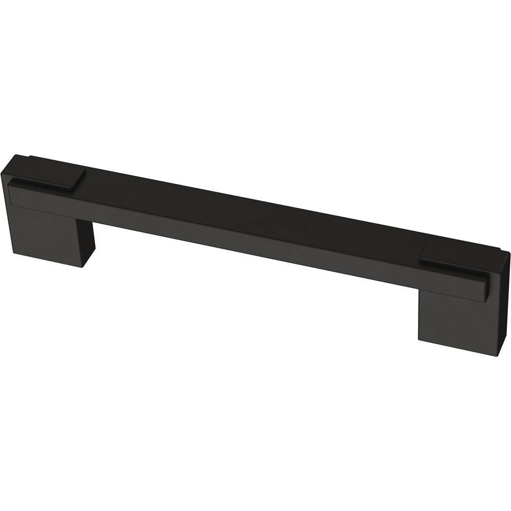 Industrial Insert 4 or 5-1/16 in. (102 or 128mm) Heirloom Silver and Matte Black Dual Mount Drawer Pull - Super Arbor
