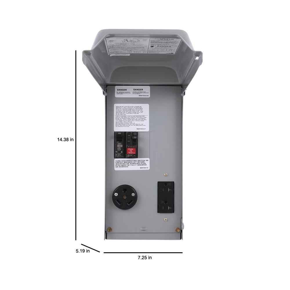GE PowerMark Gold 70-Amp 1-space load center - side view
