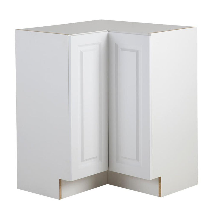 Benton Assembled 27.6 in. x 27.6 in. x 34.5 in. Lazy Susan Corner Base Cabinet in White - Super Arbor