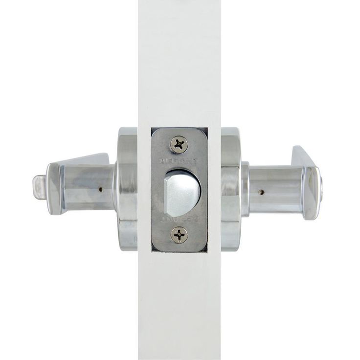 Westwood Bright Chrome Bed/Bath Door Lever with Round Rose