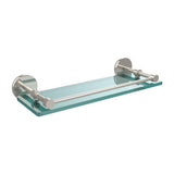 16 in. L x 3 in. H x 5 in. W Clear Glass Bathroom Shelf with Gallery Rail in Oil Rubbed Bronze - Super Arbor