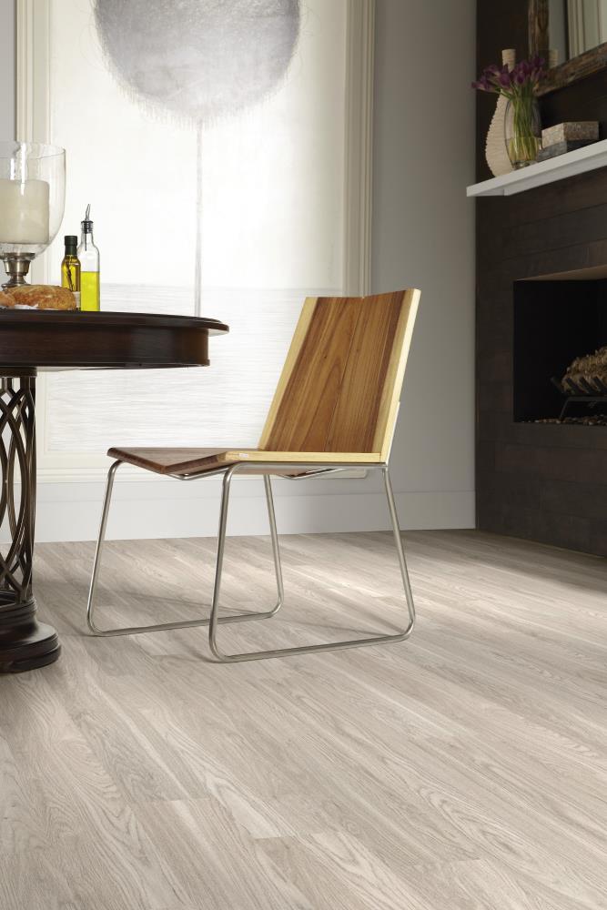 Shaw (Sample) Triad Timberwolf Gray Wood Look 12-mil Waterproof Glue Down Luxury Vinyl Plank