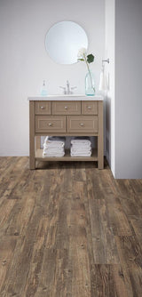 Shaw Perennial Spur Brown 6-mil x 6-in W x 48-in L Waterproof Glue Down Luxury Vinyl Plank Flooring (53.93-sq ft/ Carton)
