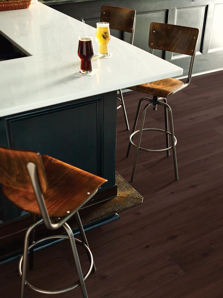 Shaw (Sample) Perennial Eureka Brown Wood Look 0.15-mil Waterproof Glue Down Luxury Vinyl Plank