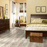 Shaw (Sample) Prismatic Plus Glacier Pine Gray Wood Look 20-mil Waterproof Interlocking or Glue Down Luxury Vinyl Plank