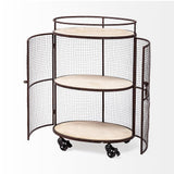 Mercana Black Metal Base with Wood Top Rolling Kitchen Cart (13.3-in x 20.3-in x 31.5-in)