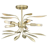 Progress Lighting Mariposa 5-Light Gilded Silver Glam Geometric Medium Hanging Pendant Light