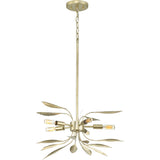 Progress Lighting Mariposa 5-Light Gilded Silver Glam Geometric Medium Hanging Pendant Light