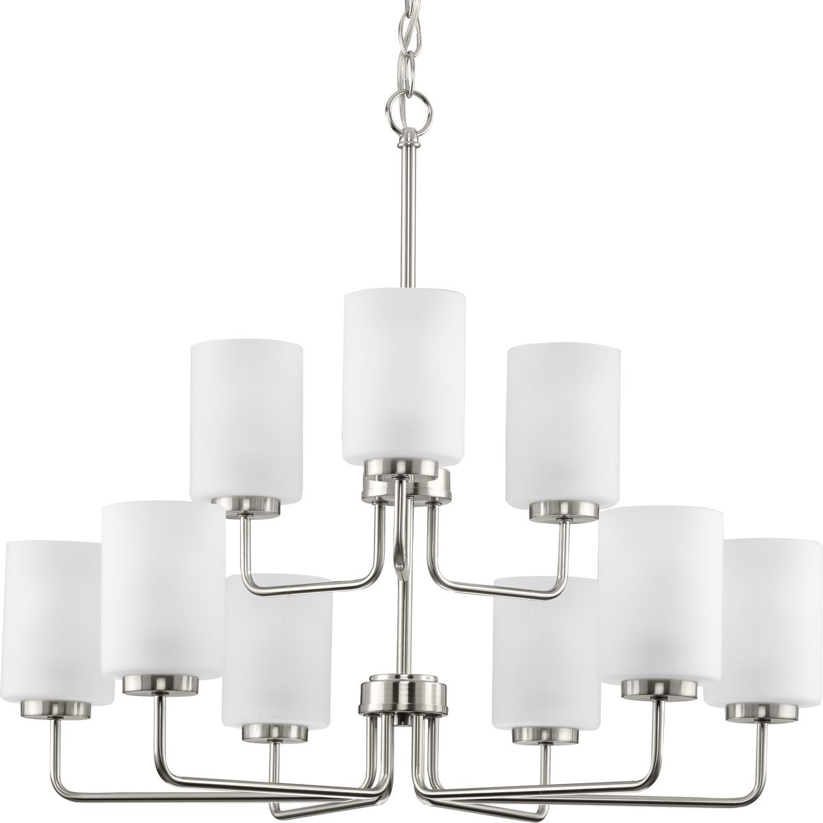 Progress Lighting Merry 9-Light Brushed Nickel Transitional Chandelier