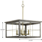 Progress Lighting Hedgerow 4-Light Distressed Coastal Chandelier