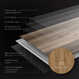 Lucida USA Maxcore Pioneer Oak Brown 28-mil x 7-3/32-in W x 48-in L Waterproof Interlocking Luxury Vinyl Plank Flooring (24.5-sq ft/ Carton)