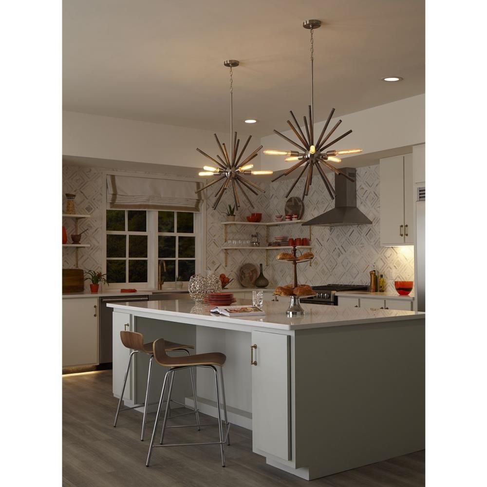 Progress Lighting Thorpe 5-Light Brushed Nickel Mid-century Chandelier