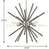 Progress Lighting Thorpe 5-Light Brushed Nickel Mid-century Chandelier