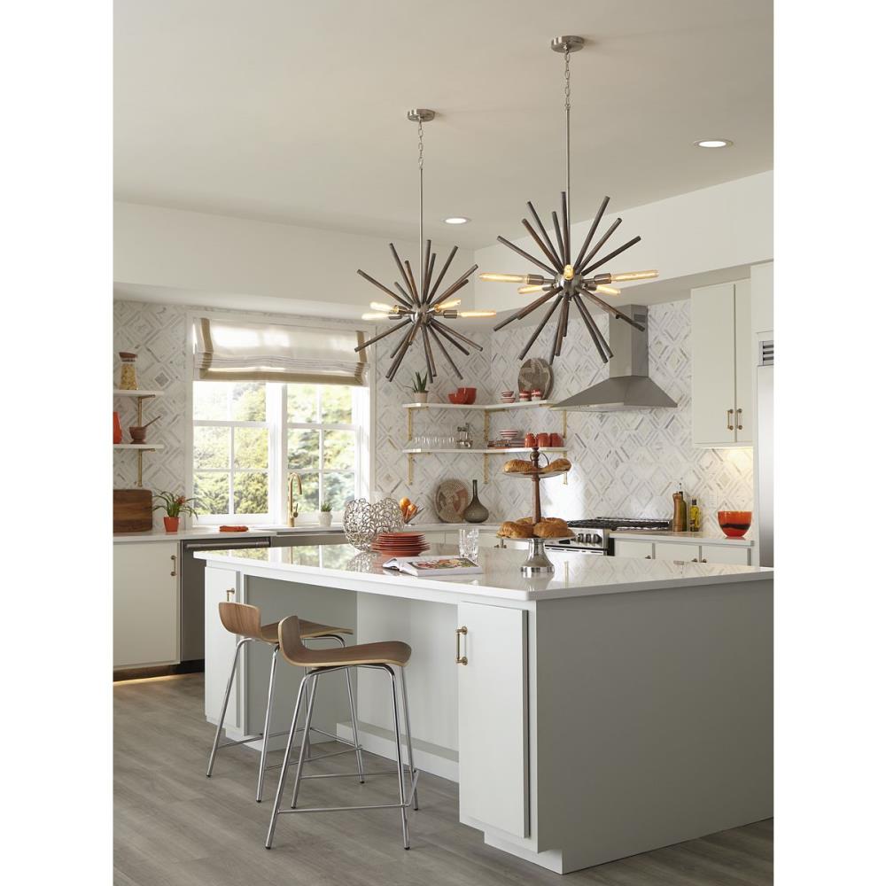 Progress Lighting Thorpe 5-Light Brushed Nickel Mid-century Chandelier