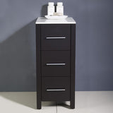 Fresca Torino 12-in x 28.13-in x 17.75-in Espresso Freestanding Linen Cabinet