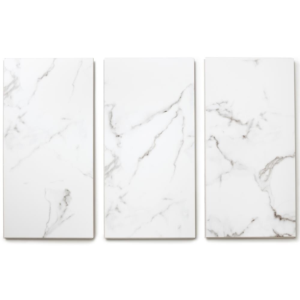 Lucida USA Terracore Calacatta Gray 22-mil x 12-in W x 24-in L Waterproof Interlocking Luxury Vinyl Plank Flooring (16-sq ft/ Carton)