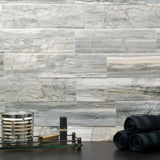 Elida Ceramica Ledgewood Stone 12-in x 24-in Glazed Porcelain Wood-Look Linear Floor & Wall Tile, 2.26-sq ft Piece