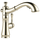 Delta Cassidy Polished Nickel 1-Handle Deck-Mount Pull-Out Kitchen Faucet, Model 4197-PN-DST