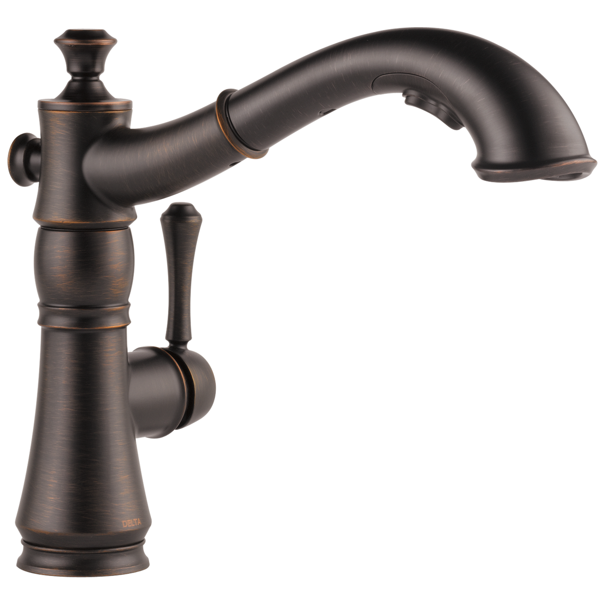 Delta Cassidy Venetian Bronze 1-Handle Deck-Mount Pull-Out Handle Kitchen Faucet