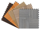 Perfection Floor Tile Parquet Collection Maple/Satin 20-in x 20-in Water-Resistant Interlocking Luxury Vinyl Tile Flooring (16.7-sq ft Carton)