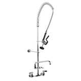 SABA Chrome 3-Handle Deck-Mount Utility Faucet with Pulldown Sprayer