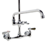 SABA Chrome 3-Handle Deck-Mount Utility Faucet with Pulldown Sprayer