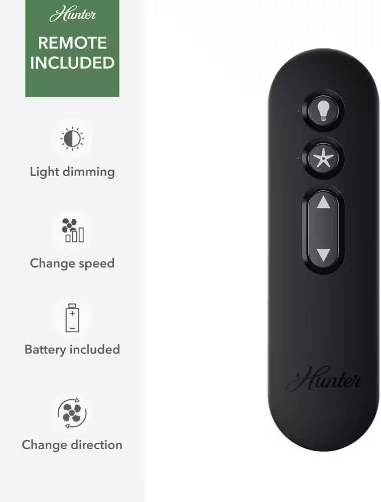 Hunter Advocate WiFi-Enabled DC Motor 54-in Matte Nickel Indoor Smart Ceiling Fan with Remote, Integrated LED Light (4-Blade)