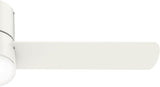 Hunter Low Profile LED 52-in Fresh White Indoor Flush Mount Ceiling Fan with Remote (5-Blade)