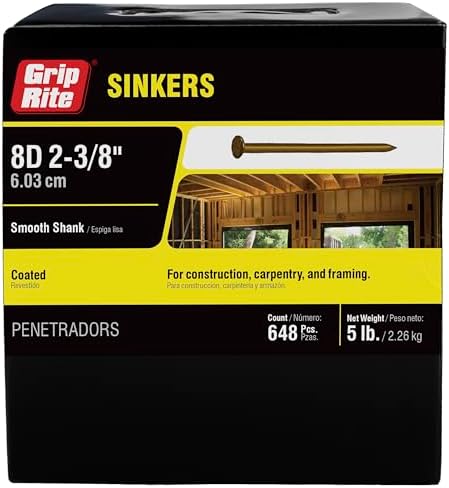 Grip-Rite Sinker Nails 8D 2-3/8" 5 lb