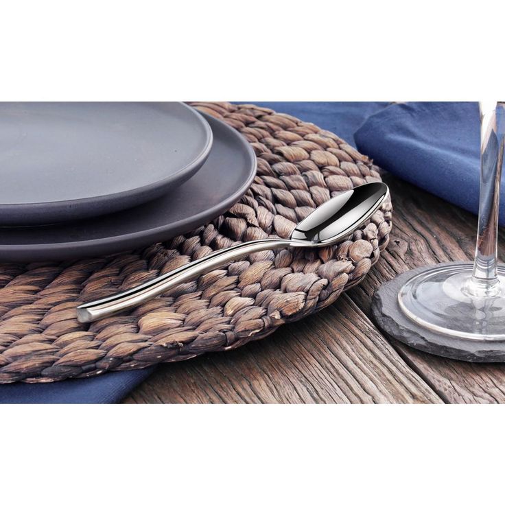 Rain II 12-Piece Forged 18/10 Stainless Steel Teaspoon Set