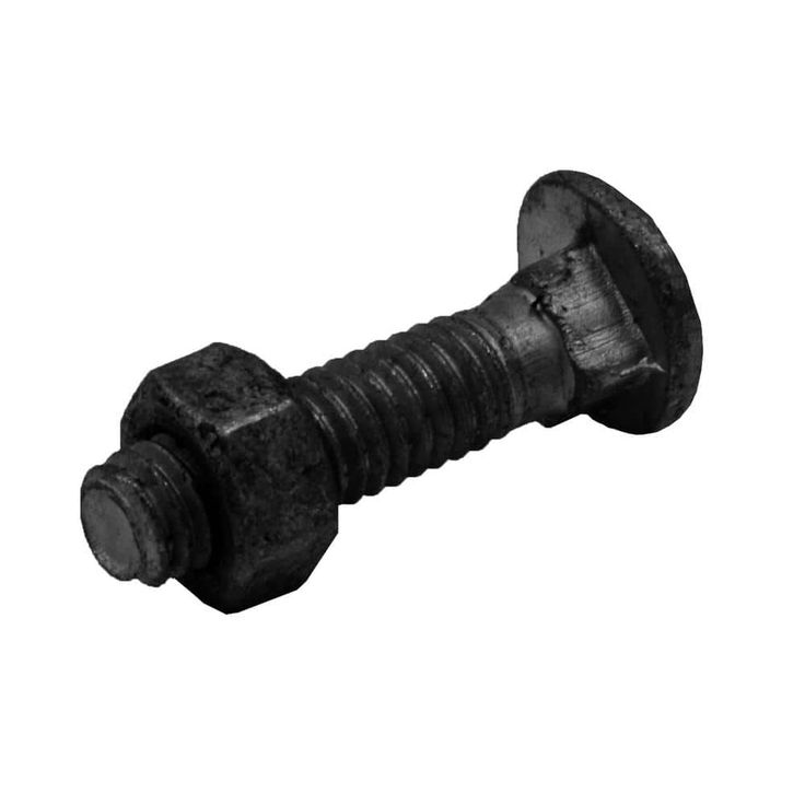 Everbilt 5/16 in. x 1-1/4 in. Galvanized Steel Black Carriage Bolt (20-Pack)