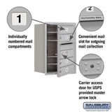 3700 Horizontal Series 4-Compartment Recessed Mount Mailbox - Super Arbor