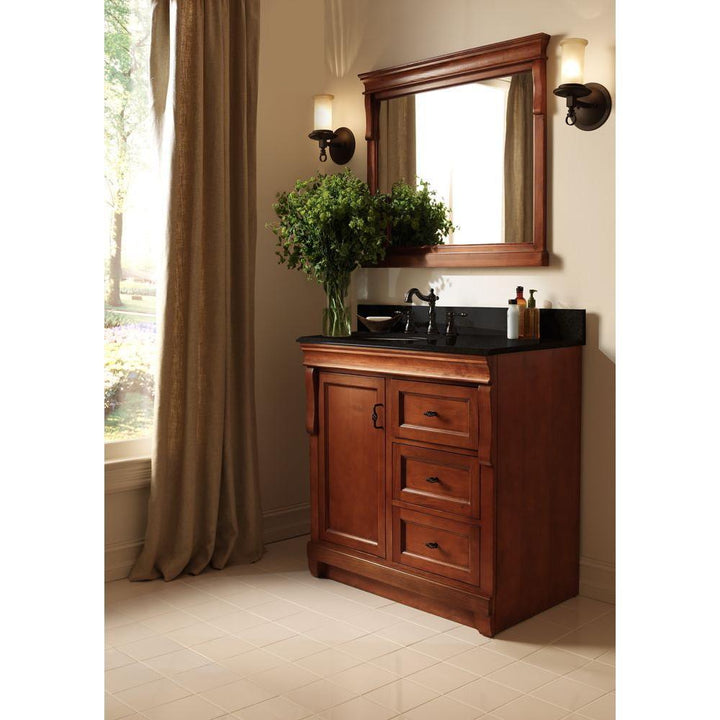 30 in. W x 32 in. H Framed Rectangular  Bathroom Vanity Mirror in Warm Cinnamon - Super Arbor