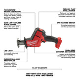Milwaukee M18 FUEL 18-Volt Brushless Cordless HACKZALL Reciprocating Saw, 7/8 in. Stroke (Tool-Only)
