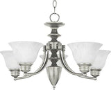 Maxim Lighting Malaga 5-Light Chandelier, Satin Nickel, 25 in. Wide